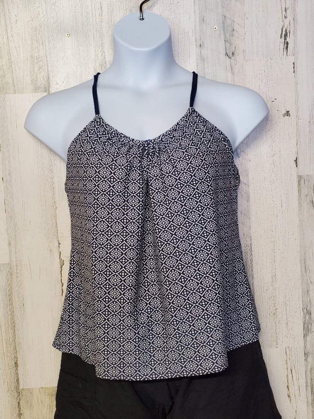 Kona Sol Navy Blue Racerback Tankini size lrg